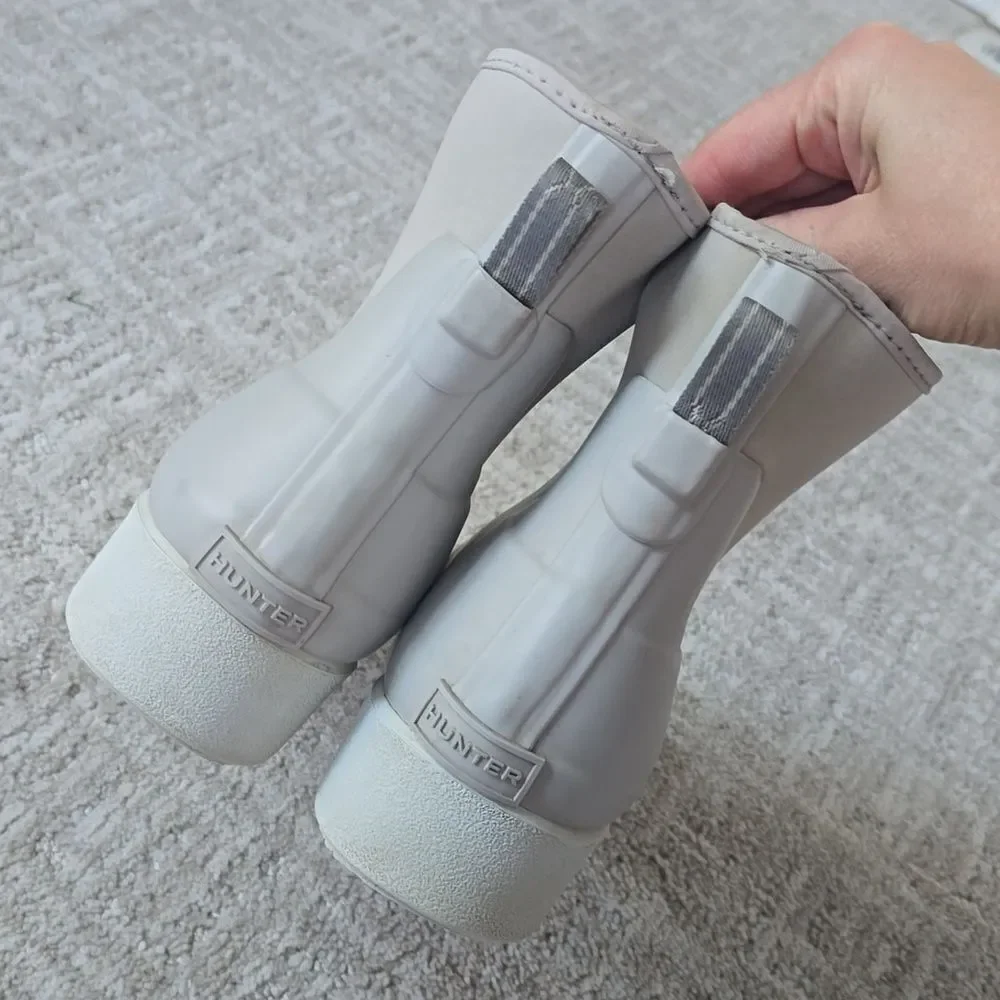 Hunter | Gray Ankle Rain Boots
